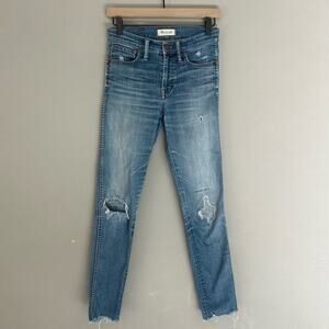 Madewell 9" High-Rise Skinny Jeans Allegra Wash Rip & Repair Size 25 Style H3000